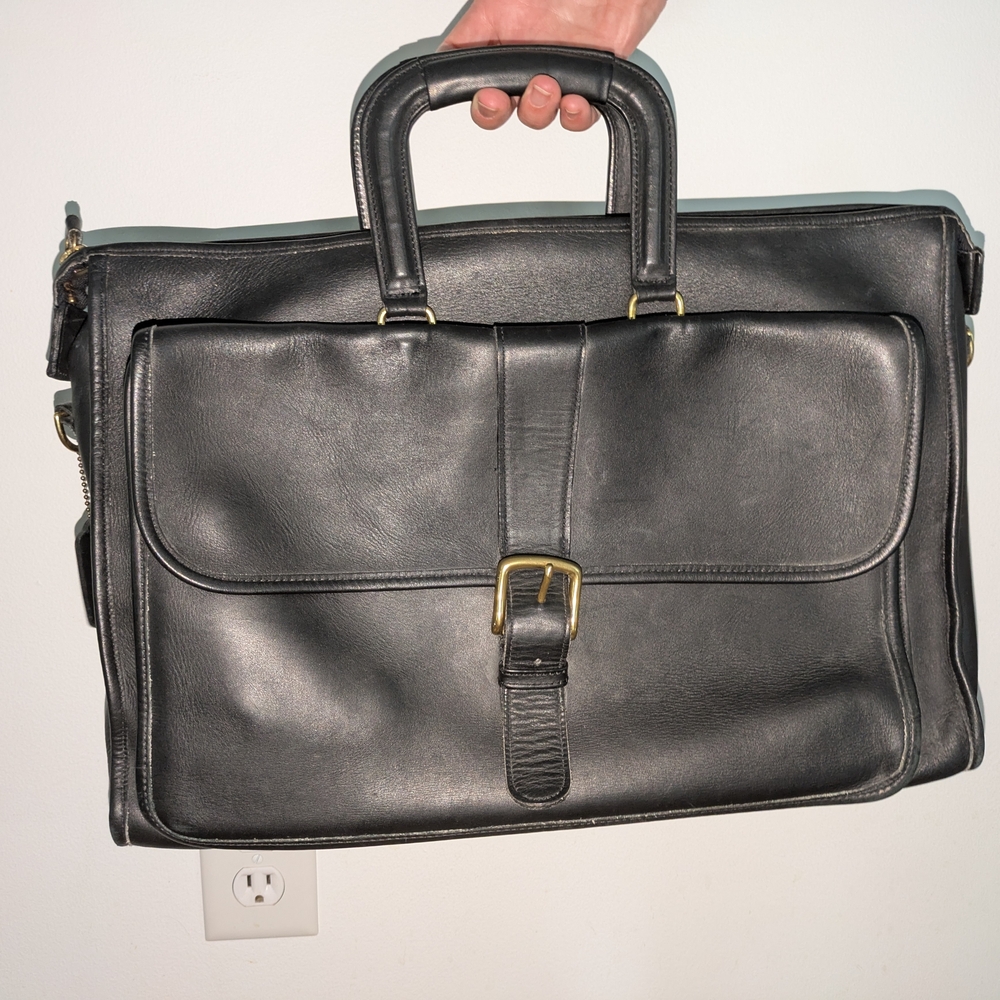 Coach Briefcase - Vintage Black Leather